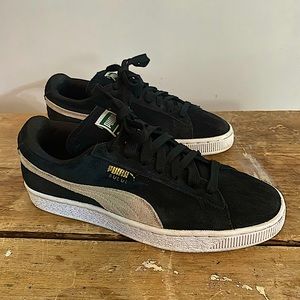Black Suede Puma, men’s 8.5.  9/10 condition